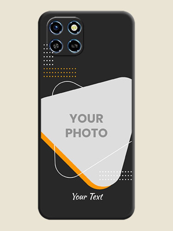 Custom Yellow Triangle - Photo on Space Black Soft Matte Phone Cover - Infinix Smart 6 HD - alternate view