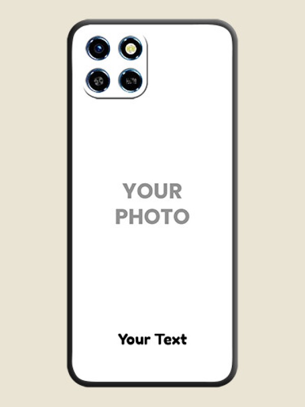Custom Full Single Pic Upload With Text On Space Black Personalized Soft Matte Phone Covers - Infinix Smart 6 HD - alternate view