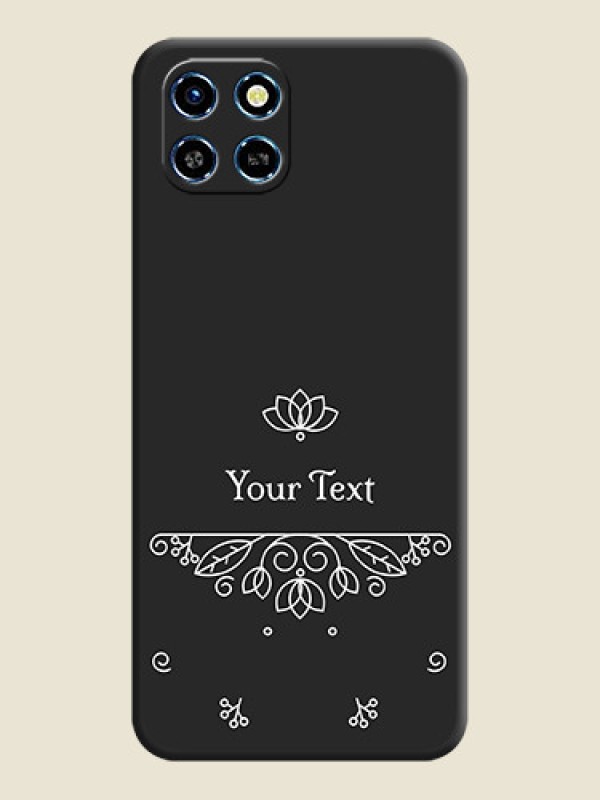 Custom Lotus Garden Custom Text On Space Black Personalized Soft Matte Phone Covers - Infinix Smart 6 HD - alternate view