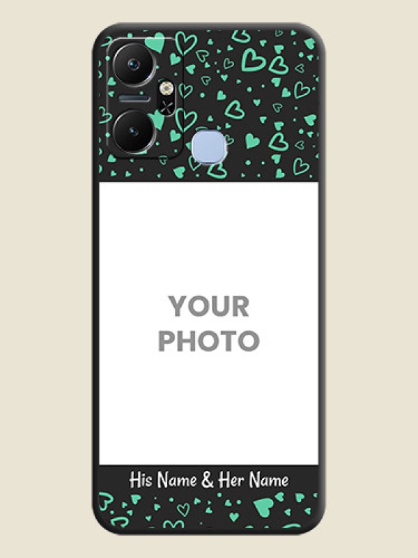 Custom Sea Green Indefinite Love Pattern - Photo on Space Black Soft Matte Mobile Cover - Infinix Smart 6 Plus - alternate view