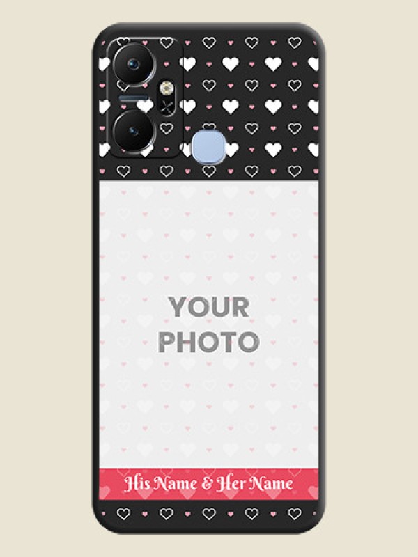 Custom White Color Love Symbols with Text Design - Photo on Space Black Soft Matte Phone Cover - Infinix Smart 6 Plus - alternate view