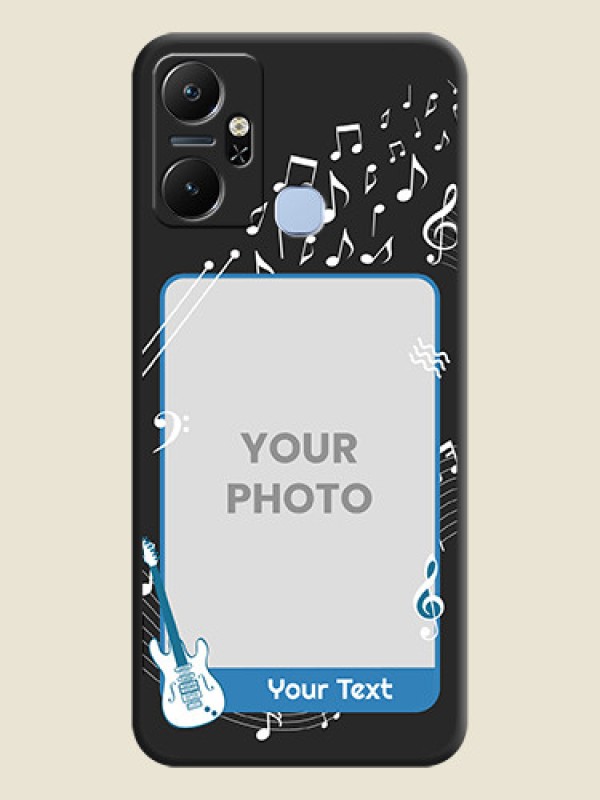 Custom Musical Theme Design with Text - Photo on Space Black Soft Matte Mobile Case - Infinix Smart 6 Plus - alternate view