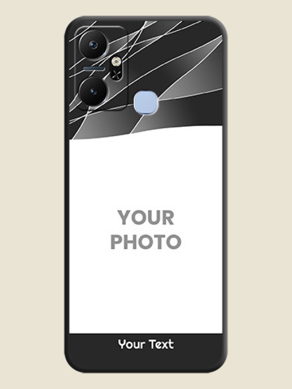 Custom Mixed Wave Lines - Photo on Space Black Soft Matte Mobile Cover - Infinix Smart 6 Plus - alternate view