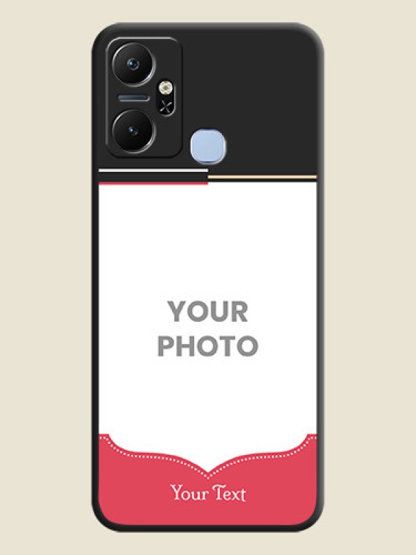 Custom Classic Plain Design with Name - Photo on Space Black Soft Matte Phone Cover - Infinix Smart 6 Plus - alternate view