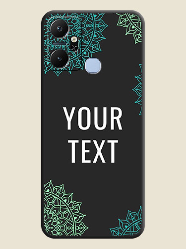 Custom Your Name with Floral Design on Space Black Custom Soft Matte Back Cover - Infinix Smart 6 Plus - alternate view