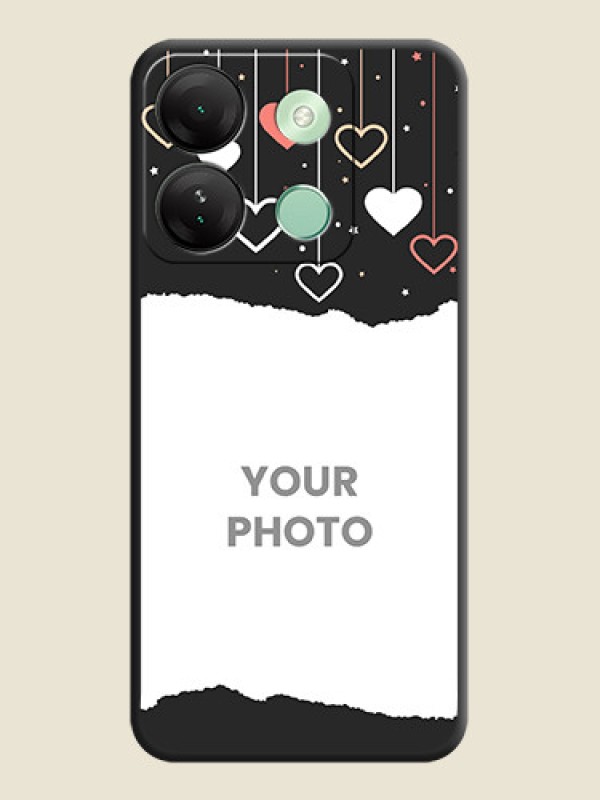 Custom Love Hangings with Splash Wave Picture on Space Black Custom Soft Matte Phone Back Cover - Infinix Smart 7 Hd - alternate view