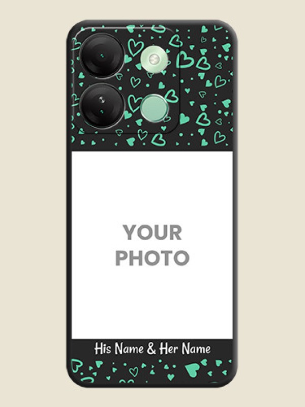 Custom Sea Green Indefinite Love Pattern - Photo on Space Black Soft Matte Mobile Cover - Infinix Smart 7 Hd - alternate view
