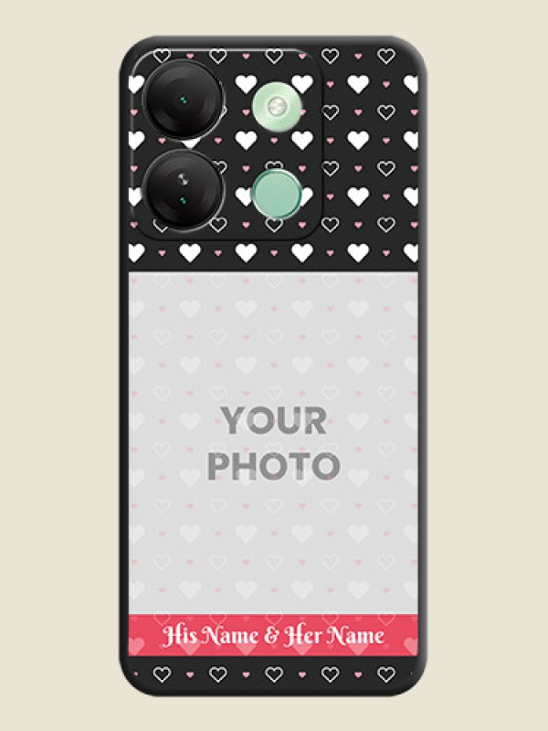 Custom White Color Love Symbols with Text Design - Photo on Space Black Soft Matte Phone Cover - Infinix Smart 7 Hd - alternate view