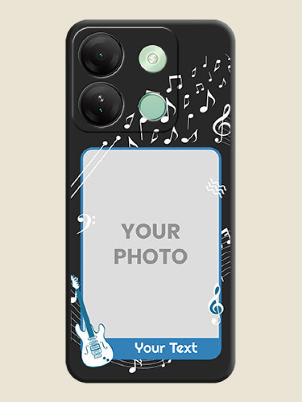 Custom Musical Theme Design with Text - Photo on Space Black Soft Matte Mobile Case - Infinix Smart 7 Hd - alternate view