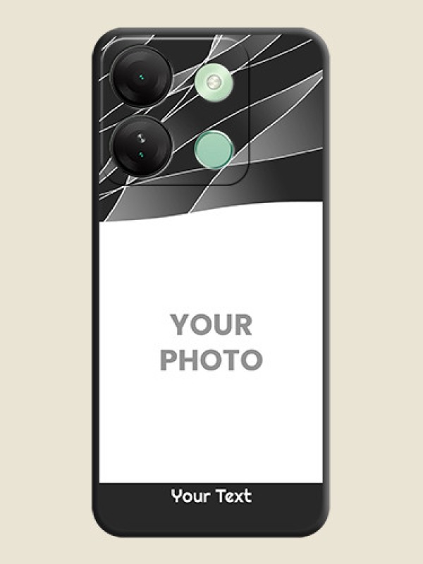 Custom Mixed Wave Lines - Photo on Space Black Soft Matte Mobile Cover - Infinix Smart 7 Hd - alternate view