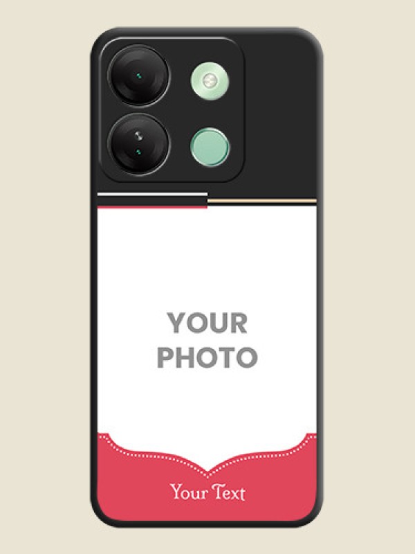 Custom Classic Plain Design with Name - Photo on Space Black Soft Matte Phone Cover - Infinix Smart 7 Hd - alternate view