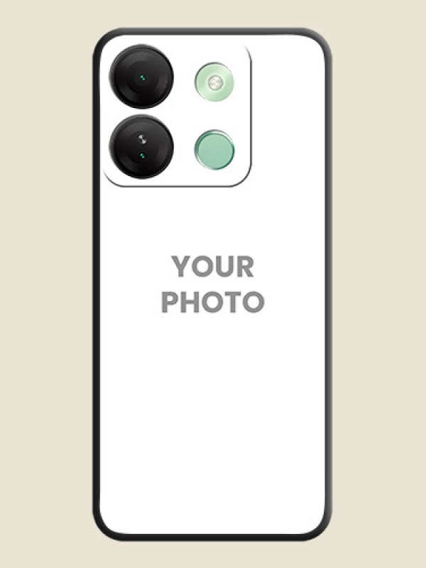 Custom Full Single Pic Upload On Space Black Personalized Soft Matte Phone Covers - Infinix Smart 7 Hd - alternate view