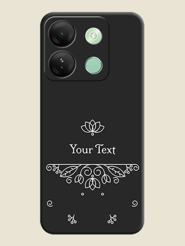 Custom Lotus Garden Custom Text On Space Black Personalized Soft Matte Phone Covers - Infinix Smart 7 Hd - alternate view
