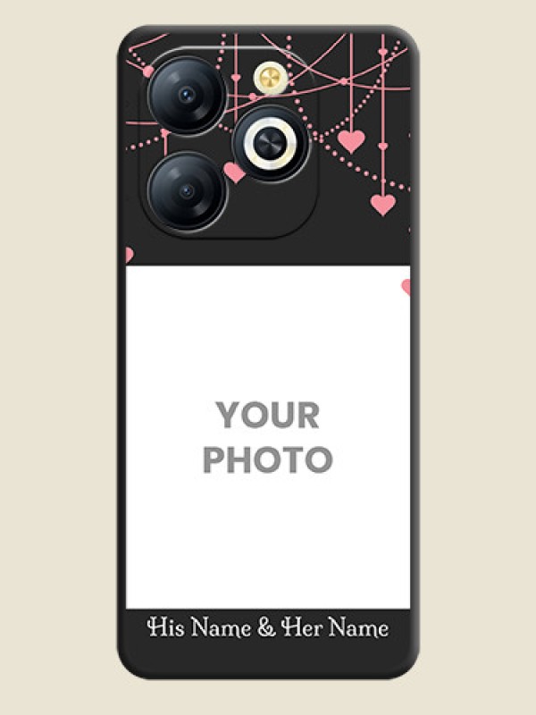 Custom Pink Love Hangings with Text On Space Black Custom Soft Matte Mobile Back Cover - Smart 8 HD - alternate view