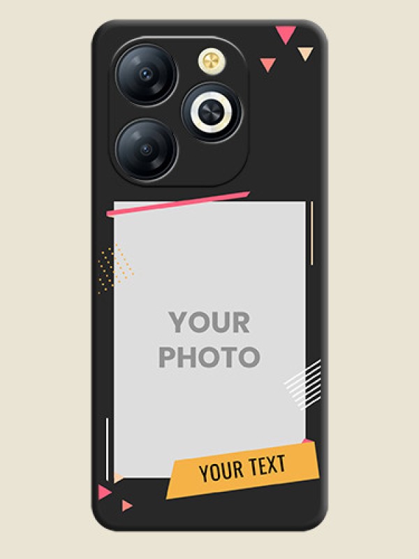 Custom Photo Frame with Triangle Small Dots on Photo On Space Black Custom Soft Matte Mobile Back Cover - Smart 8 HD - alternate view