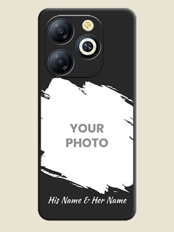 Custom Grunge Brush Strokes on Photo On Space Black Custom Soft Matte Mobile Back Cover - Smart 8 HD - alternate view