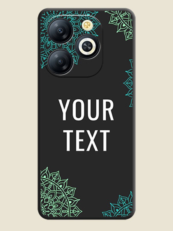 Custom Your Name with Floral Design On Space Black Custom Soft Matte Mobile Back Cover - Smart 8 HD - alternate view