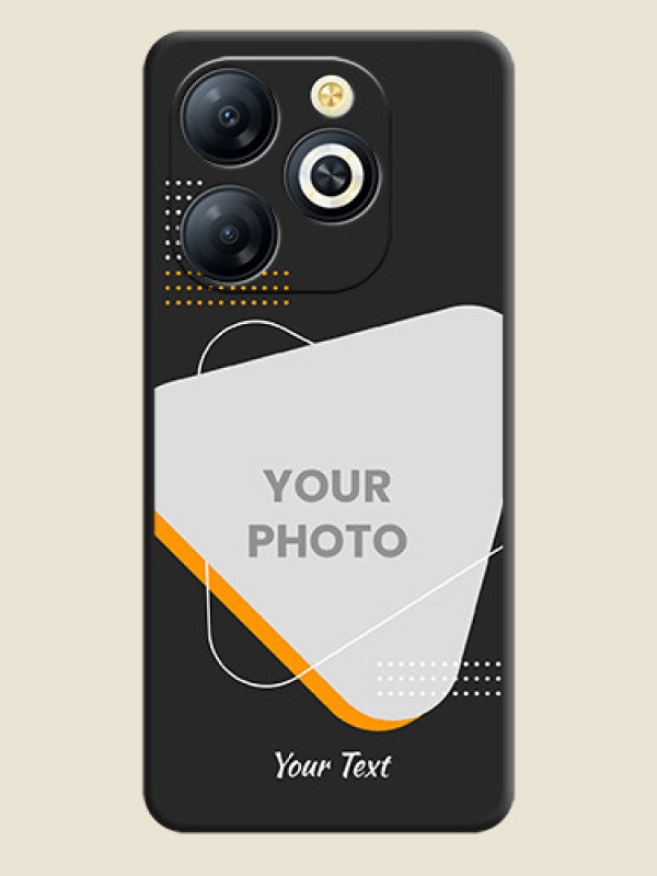 Custom Yellow Triangle on Photo On Space Black Custom Soft Matte Mobile Back Cover - Smart 8 HD - alternate view