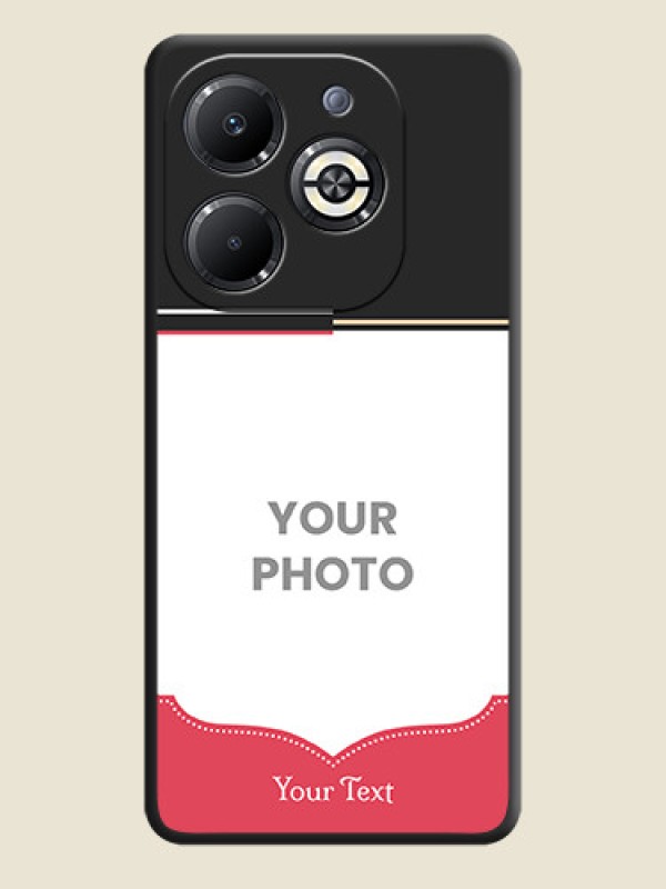 Custom Classic Plain Design with Name On Space Black Custom Soft Matte Mobile Back Cover - Infinix Smart 8 Plus - alternate view