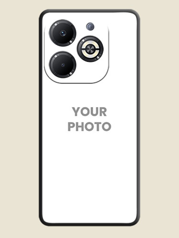 Custom Full Single Pic Upload On Space Black Custom Soft Matte Mobile Back Cover - Infinix Smart 8 Plus - alternate view