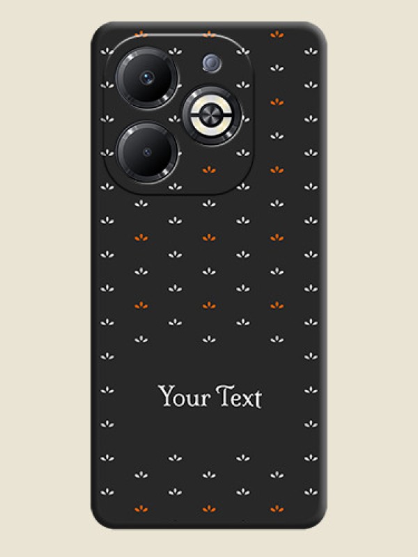 Custom Simple Pattern With Custom Text On Space Black Custom Soft Matte Mobile Back Cover - Infinix Smart 8 Plus - alternate view