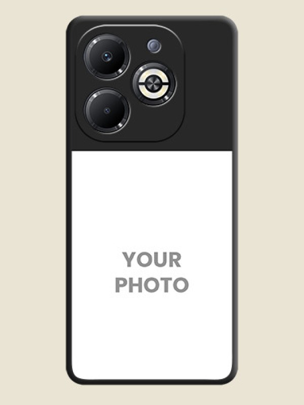 Custom Image Upload With Space Black Color On Custom Soft Matte Mobile Back Cover - Infinix Smart 8 Plus - alternate view