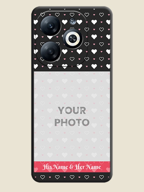 Custom White Color Love Symbols with Text Design - Photo on Space Black Soft Matte Phone Cover - Infinix Smart 8 - alternate view