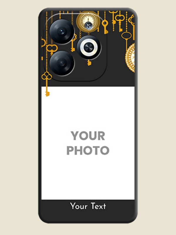 Custom Decorative Design with Text on Space Black Custom Soft Matte Back Cover - Infinix Smart 8 - alternate view