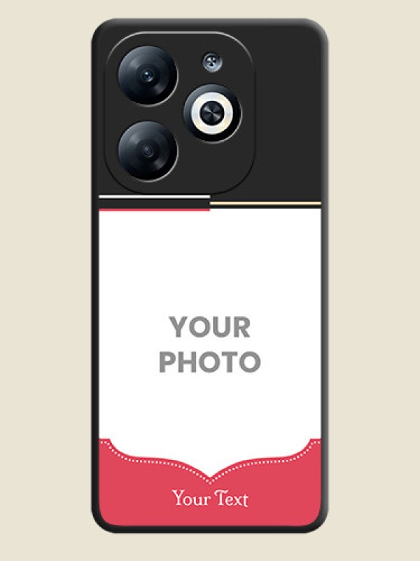 Custom Classic Plain Design with Name - Photo on Space Black Soft Matte Phone Cover - Infinix Smart 8 - alternate view