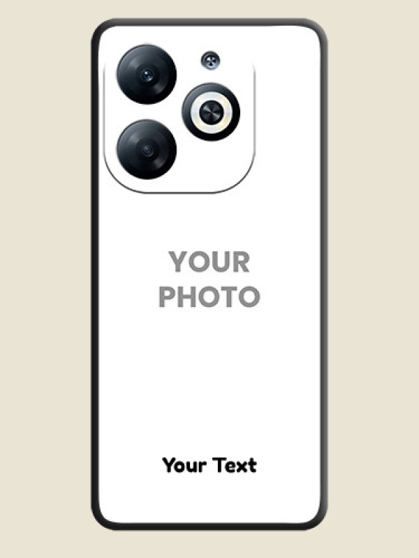 Custom Full Single Pic Upload With Text On Space Black Personalized Soft Matte Phone Covers - Infinix Smart 8 - alternate view