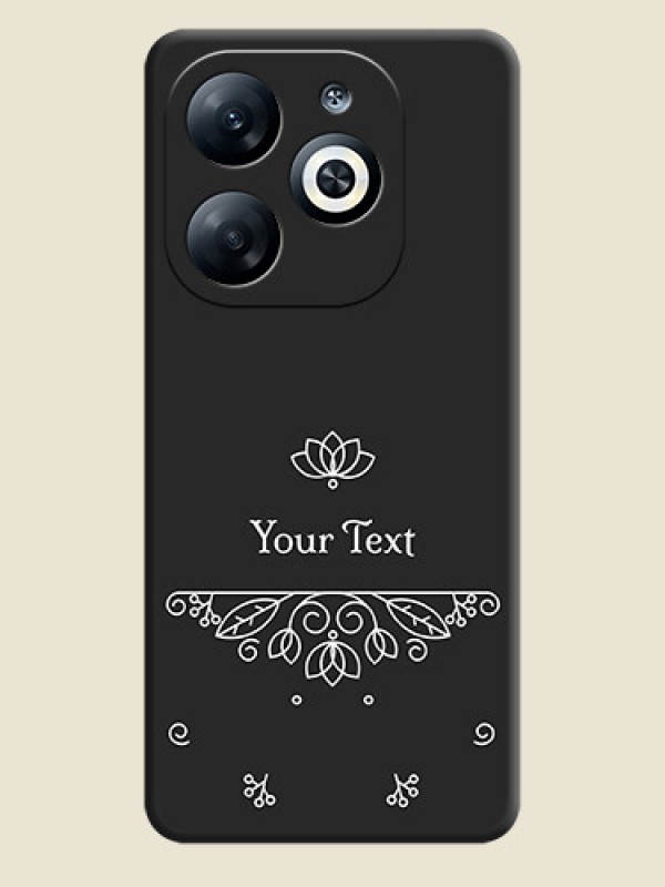 Custom Lotus Garden Custom Text On Space Black Personalized Soft Matte Phone Covers - Infinix Smart 8 - alternate view