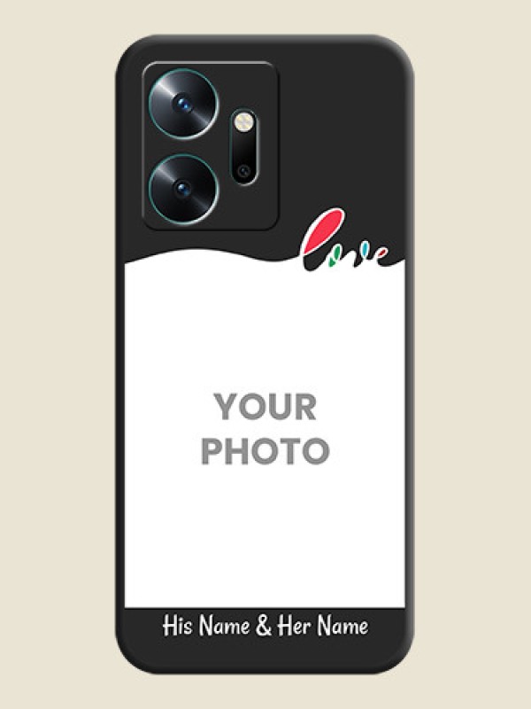 Custom Fall in Love Pattern with Picture - Photo on Space Black Soft Matte Mobile Case - Infinix Zero 20 - alternate view