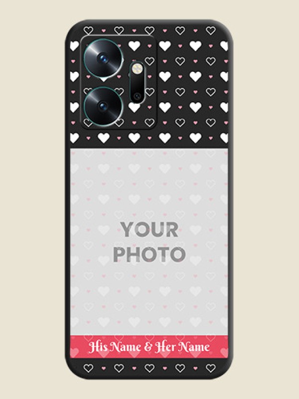 Custom White Color Love Symbols with Text Design - Photo on Space Black Soft Matte Phone Cover - Infinix Zero 20 - alternate view