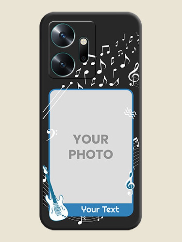Custom Musical Theme Design with Text - Photo on Space Black Soft Matte Mobile Case - Infinix Zero 20 - alternate view