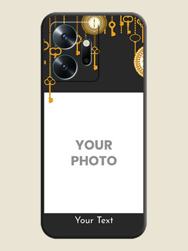 Custom Decorative Design with Text on Space Black Custom Soft Matte Back Cover - Infinix Zero 20 - alternate view