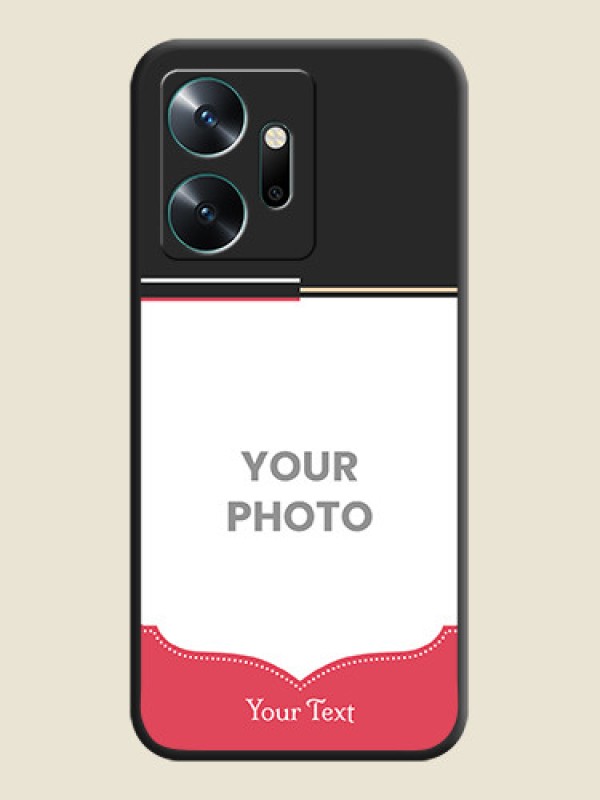 Custom Classic Plain Design with Name - Photo on Space Black Soft Matte Phone Cover - Infinix Zero 20 - alternate view