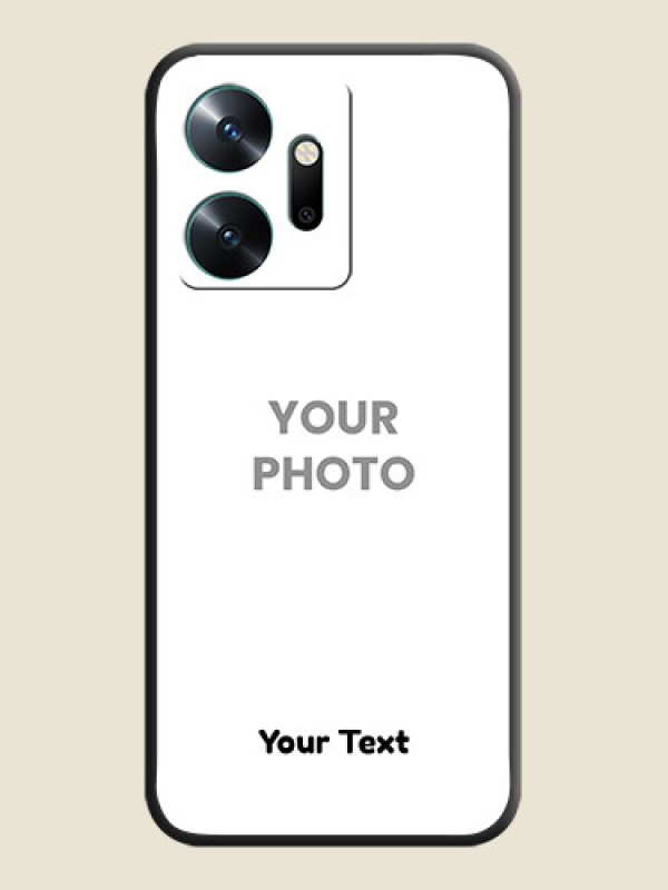 Custom Full Single Pic Upload With Text On Space Black Personalized Soft Matte Phone Covers - Infinix Zero 20 - alternate view