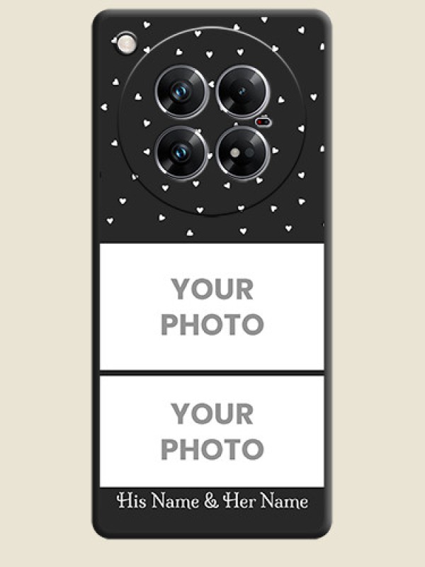 Custom Miniature Love Symbols with Name On Space Black Custom Soft Matte Mobile Back Cover - Infinix Zero 40 5G - alternate view