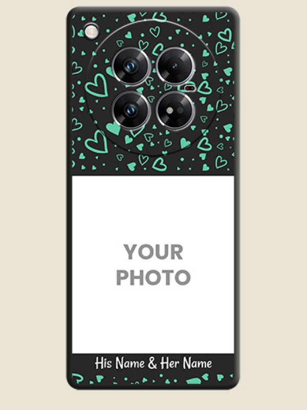Custom Sea Green Indefinite Love Pattern on Photo On Space Black Custom Soft Matte Mobile Back Cover - Infinix Zero 40 5G - alternate view