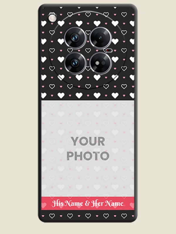 Custom White Color Love Symbols with Text Design on Photo On Space Black Custom Soft Matte Mobile Back Cover - Infinix Zero 40 5G - alternate view