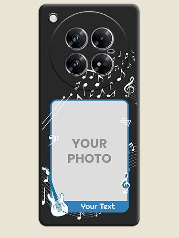 Custom Musical Theme Design with Text on Photo On Space Black Custom Soft Matte Mobile Back Cover - Infinix Zero 40 5G - alternate view