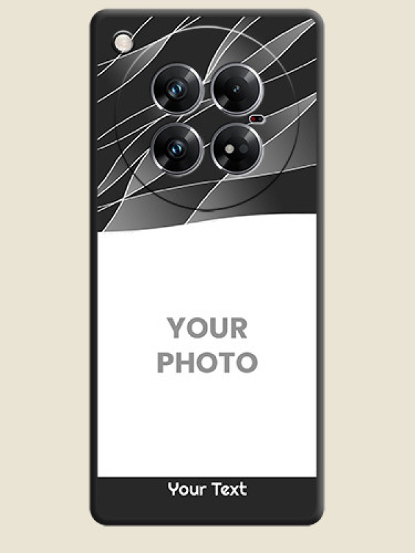 Custom Mixed Wave Lines on Photo On Space Black Custom Soft Matte Mobile Back Cover - Infinix Zero 40 5G - alternate view