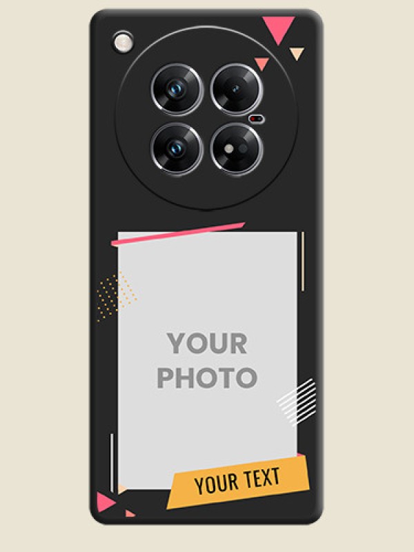 Custom Photo Frame with Triangle Small Dots on Photo On Space Black Custom Soft Matte Mobile Back Cover - Infinix Zero 40 5G - alternate view