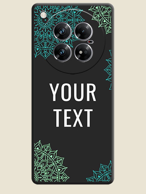 Custom Your Name with Floral Design On Space Black Custom Soft Matte Mobile Back Cover - Infinix Zero 40 5G - alternate view