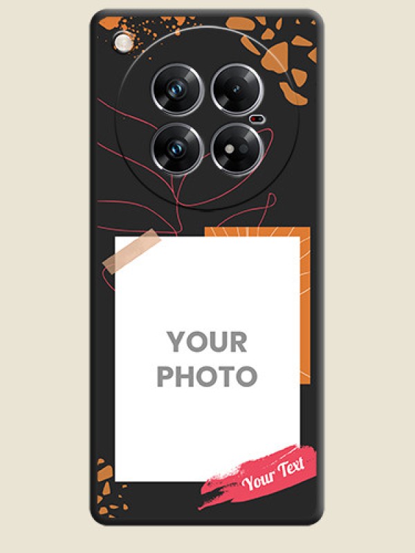 Custom Orange Photo Frame On Space Black Custom Soft Matte Mobile Back Cover - Infinix Zero 40 5G - alternate view