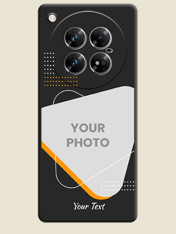 Custom Yellow Triangle on Photo On Space Black Custom Soft Matte Mobile Back Cover - Infinix Zero 40 5G - alternate view