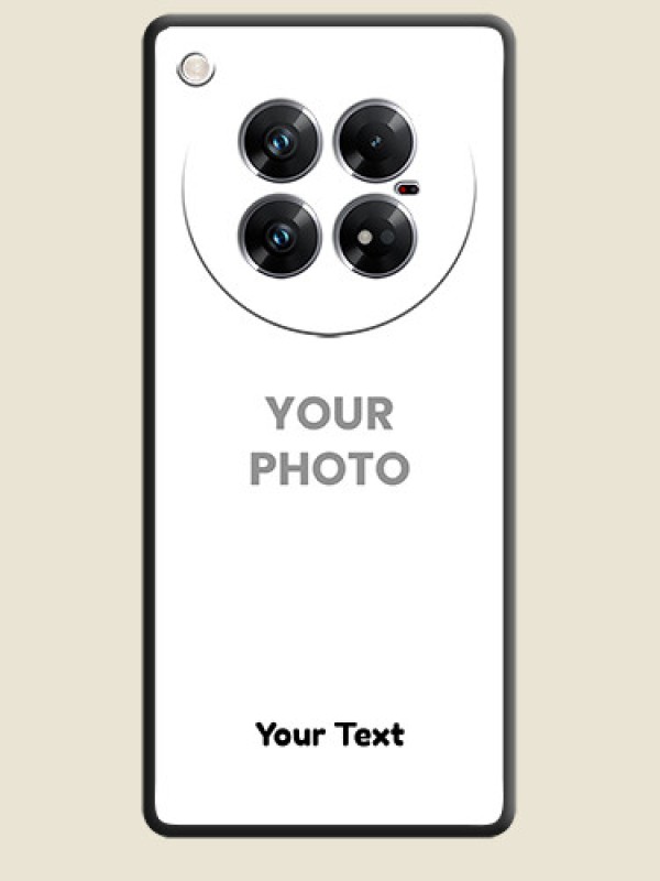 Custom Full Single Pic Upload With Text On Space Black Custom Soft Matte Mobile Back Cover - Infinix Zero 40 5G - alternate view