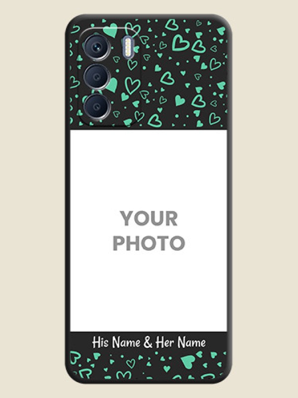Custom Sea Green Indefinite Love Pattern on Photo On Space Black Custom Soft Matte Mobile Back Cover - Infinix Zero 5G 2023 - alternate view