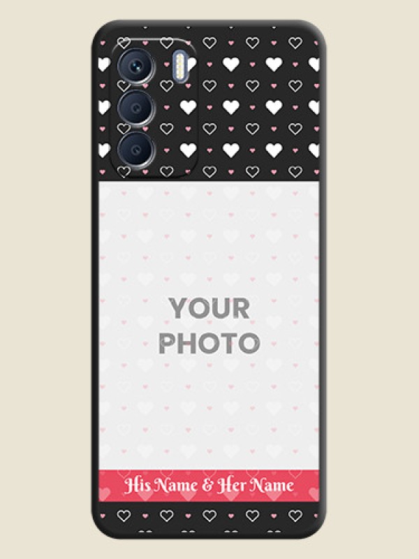 Custom White Color Love Symbols with Text Design on Photo On Space Black Custom Soft Matte Mobile Back Cover - Infinix Zero 5G 2023 - alternate view