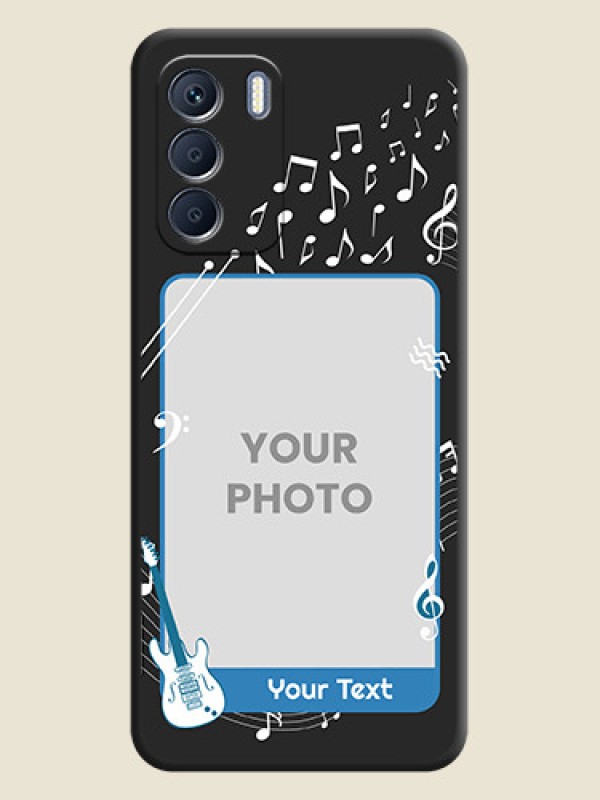 Custom Musical Theme Design with Text on Photo On Space Black Custom Soft Matte Mobile Back Cover - Infinix Zero 5G 2023 - alternate view